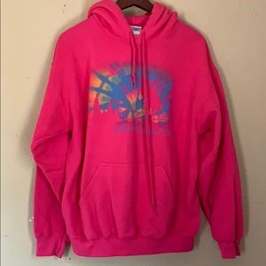 Yellow Stone National Park Hoodie Hot Pink